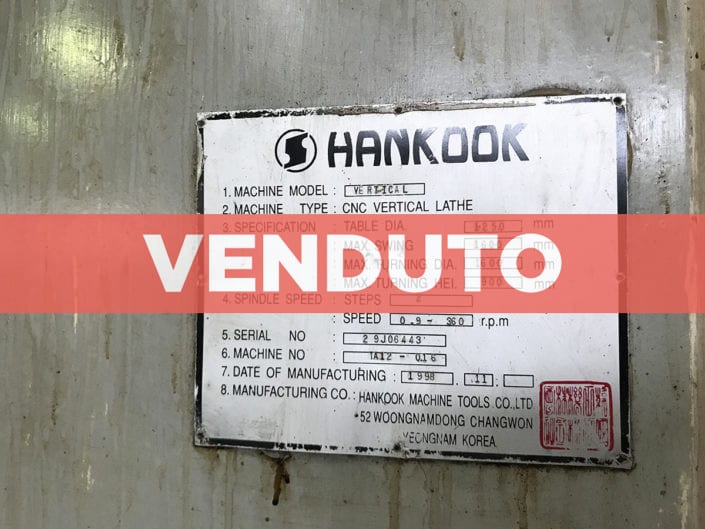 Tornio CNC verticale HANKOOK