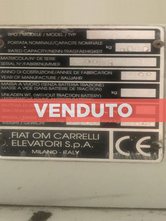 Carrello elevatore elettronico marca Fiat OM
