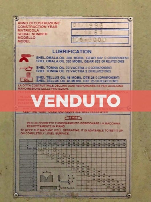 Cesoia Vimercati 3000 x 6 SI