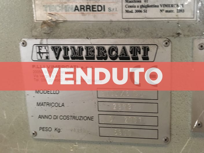 Cesoia Vimercati 3000 x 6 SI